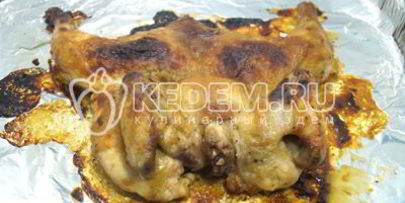запеченный цыпленок с медово-горчичной корочкой