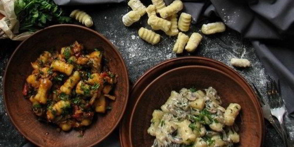 Рецепт ньокки с двумя соусами