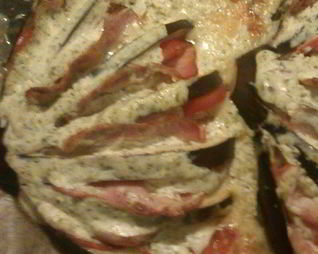 Баклажаны с беконом и сыром