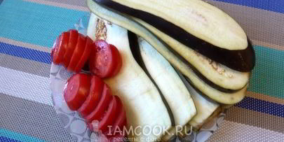 баклажаны с помидорами и чесноком в духовке