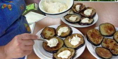 баклажаны, жареные с майонезом