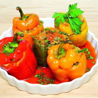 Болгарский перец, фаршированный овощами