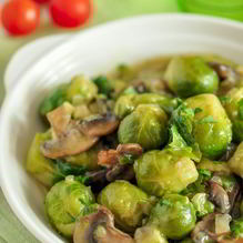 Рецепт Брюссельская капуста с шампиньонами