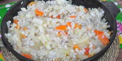 фаршированная курица с патиссонами в рукаве