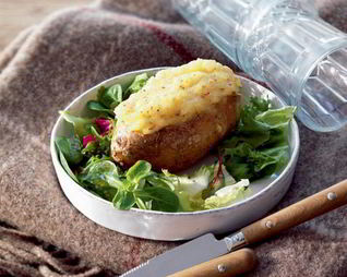 Фаршированный картофель с сыром