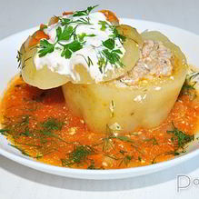 Рецепт Фаршированные перцы с куриным фаршем