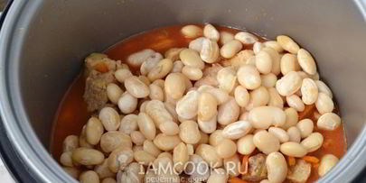 фасоль с мясом в мультиварке