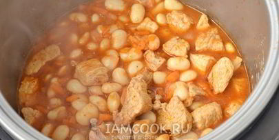 фасоль с мясом в мультиварке