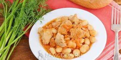 фасоль с мясом в мультиварке