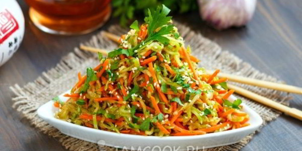 Рецепт кабачки с морковью по-корейски