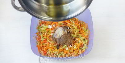 кабачки с морковью по-корейски