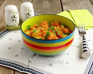 Кабачки с рисом в мультиварке