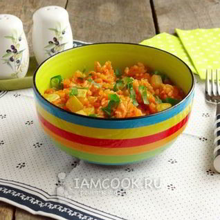 Кабачки с рисом в мультиварке