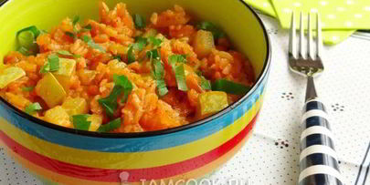 кабачки с рисом в мультиварке