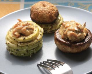 Кабачки с шампиньонами