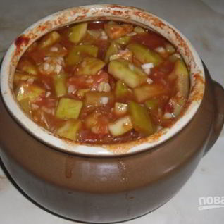 Кабачки в горшочке