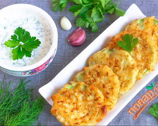 Кабачки в йогуртовом кляре с сыром