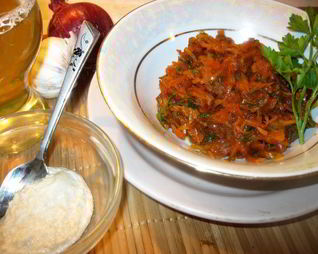 Капуста с беконом по-холостяцки