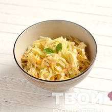 Рецепт Капуста тушеная десятиминутка