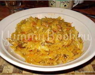 Капуста тушенная со свининой