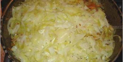 капуста тушенная со свининой