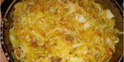 капуста тушенная со свининой