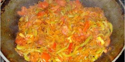 капуста тушенная со свининой