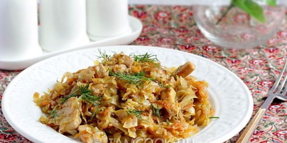Рецепт капуста жареная с мясом