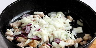 капуста жареная с мясом