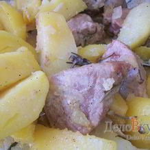 Рецепт Картошка запеченная в духовке со свиной вырезкой