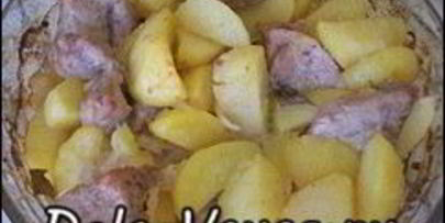 картошка запеченная в духовке со свиной вырезкой