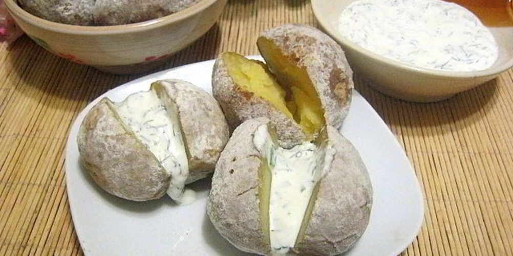 Рецепт картошка, запеченная в золе