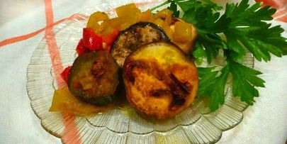 печеные баклажаны в духовке с перцем