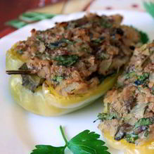 Рецепт Перец, фаршированный гречкой и грибами