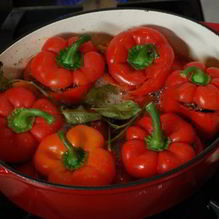 Рецепт Перец, фаршированный мясом и красным рисом