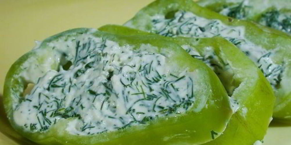 Рецепт перец, фаршированный творогом и сыром