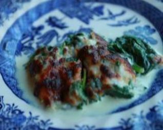 Шпинат запеченный с сыром