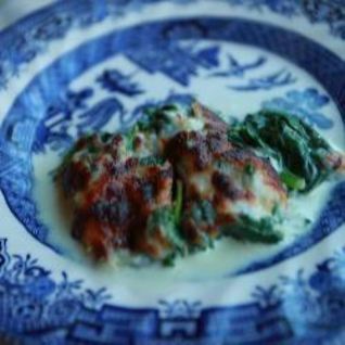 Шпинат запеченный с сыром