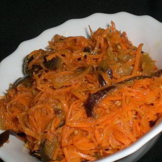 Синенькие с морковкой по-корейски