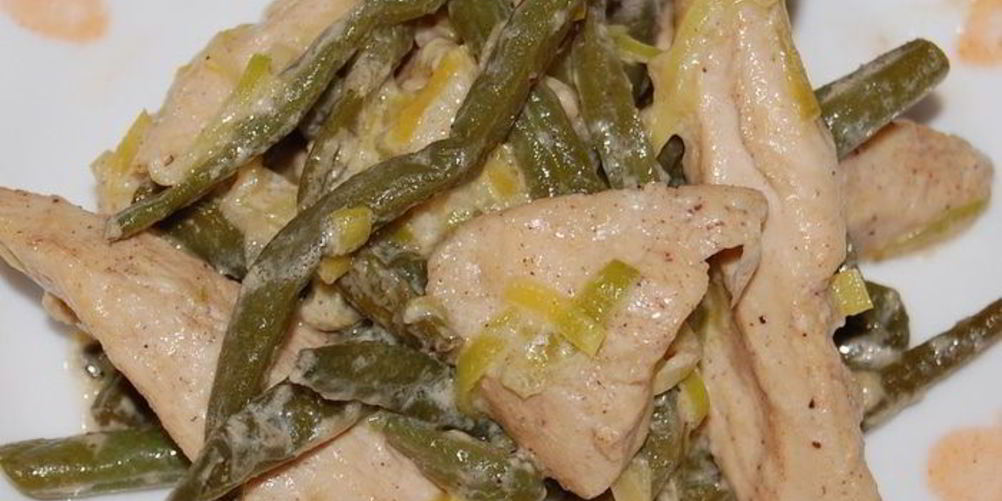 Рецепт стручковая фасоль под сливочным соусом