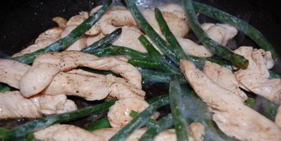 стручковая фасоль под сливочным соусом