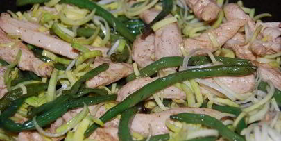 стручковая фасоль под сливочным соусом