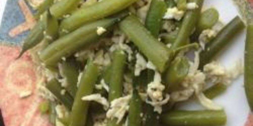 Рецепт стручковая фасоль с вареным яйцом