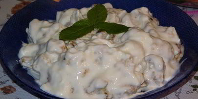 цветная капуста с натуральным йогуртом