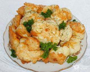 Цветная капуста, жаренная в яйце