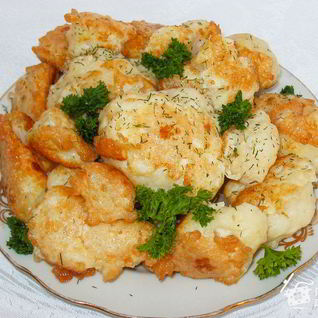 Цветная капуста, жаренная в яйце