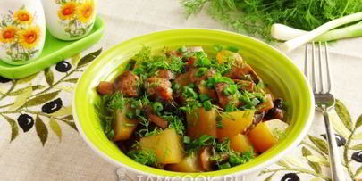 тушеная картошка с грибами в мультиварке