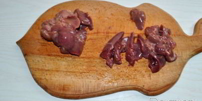 тушеная картошка с куриными потрошками