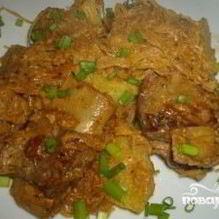 Рецепт Тушеная картошка со свиными ребрышками