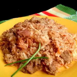 Тушеная квашеная капуста с мясом